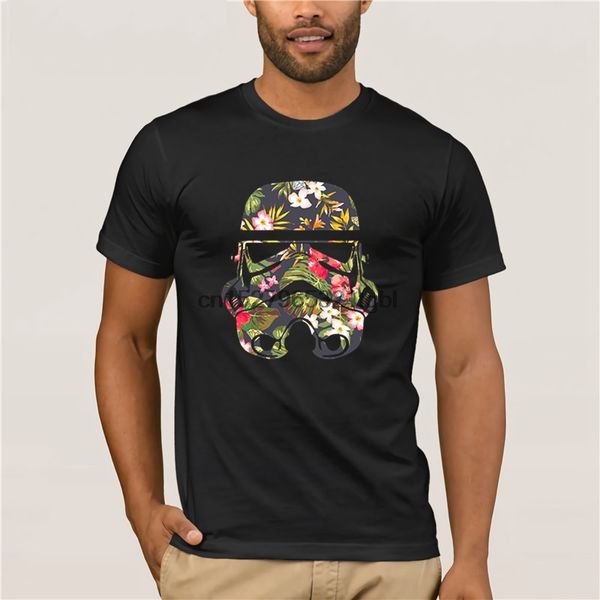 

tshirt men tropical stormtrooper floral print graphic new summer men casual print fashion t-shirt