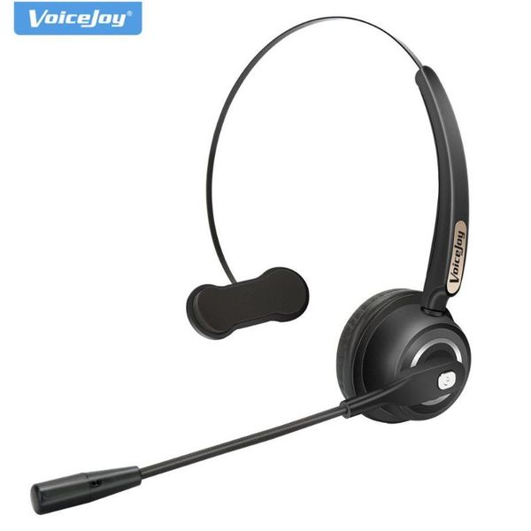 

headsets voicejoy professional over-the-head driver rechargeable wireless bluetooth headset microphone noise cancelling headphones