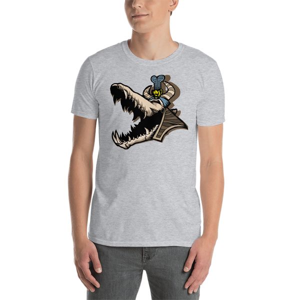 

абстрактный мультфильм череп собек бог реки нил египет sphinx сет футболка graphic tee shirt