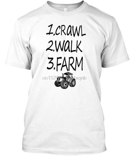 

men t shirt 1 crawl 2 walk 3farm tractor women tshirt