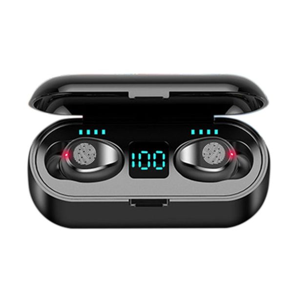 

zzyd headphones gift led display headsets wireless earphones bluetooth v5.0 f9 tws in-ear earbuds headphone