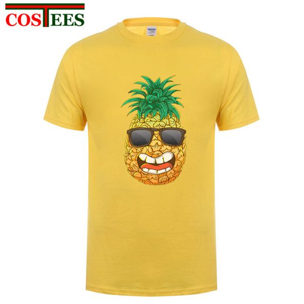 

cool summer pineapple t shirt men kawaii fruit printed t-shirt lovely happy smile tshirt funny funk shirt nature cotton clothing