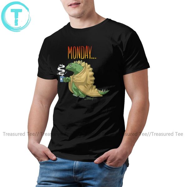 

dinosaure t shirt monday morning t-shirt print short-sleeve tee shirt 100 cotton 4xl summer men awesome tshirt