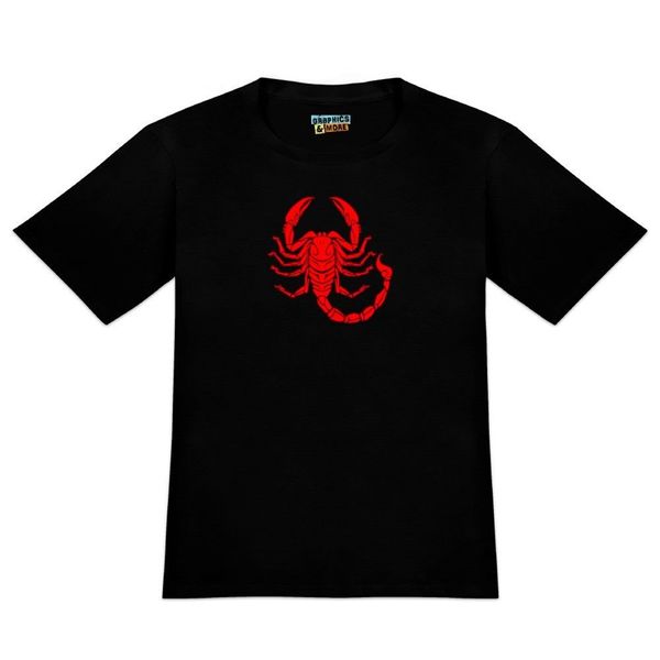 

red tribal scorpion men's novelty t-shirt harajuku tee shirt