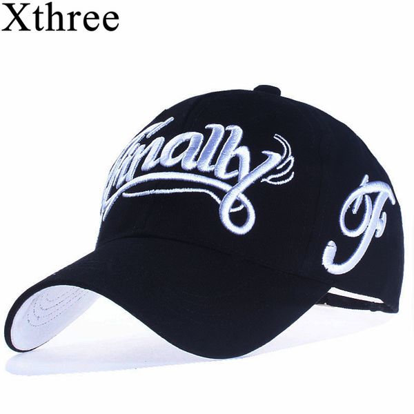 

xthree]100% cotton baseball cap women casual snapback hat for men casquette homme letter embroidery gorras, Blue;gray