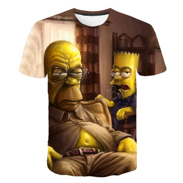 

simpson men 3d print shirts hippie horror plus size men clothing