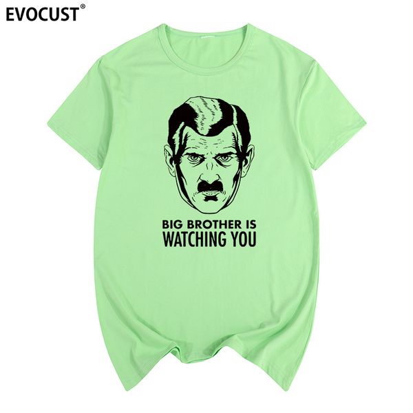 

1984 джордж оруэлл большой брат смотрит на тебя лето печать футболка хлопок мужчины майка новых женщин tee
