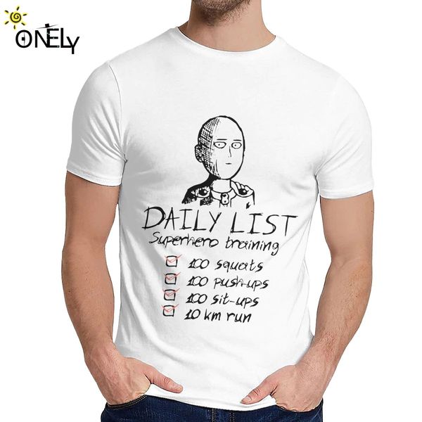 

для man t shirt one man панч daily список аниме хороший хлопок новый раунд шеи harajuku streetwear tee shirt