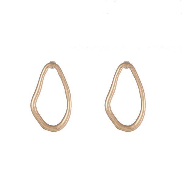 

stud 2021 arrival hollow out big oval frame earrings long statemaent, Golden;silver