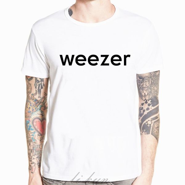 

weezer rock music mens men t shirt tshirt new short sleeve o neck white casual t-shirt tee