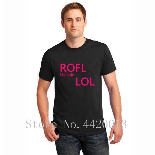 

индивидуальные 100% хлопок s-xxxl rofl он сказал, лола говоря идею подарка ботаник игрового пк нормального летнего kawaii hiphop футболку дл