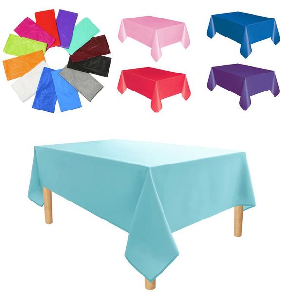 

1pc table cloth environmentally plastic for wedding christmas party cover tableware home rectangular disposable kitchen dining