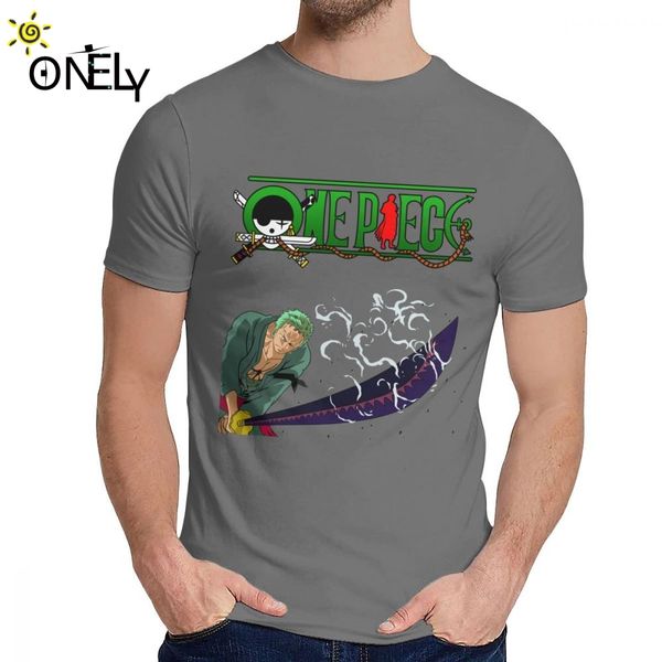 

roronoa зоро футболка casual o-образным вырезом пользовательские мужская ретро органического хлопка us размер s-6xl большой размер homme tee