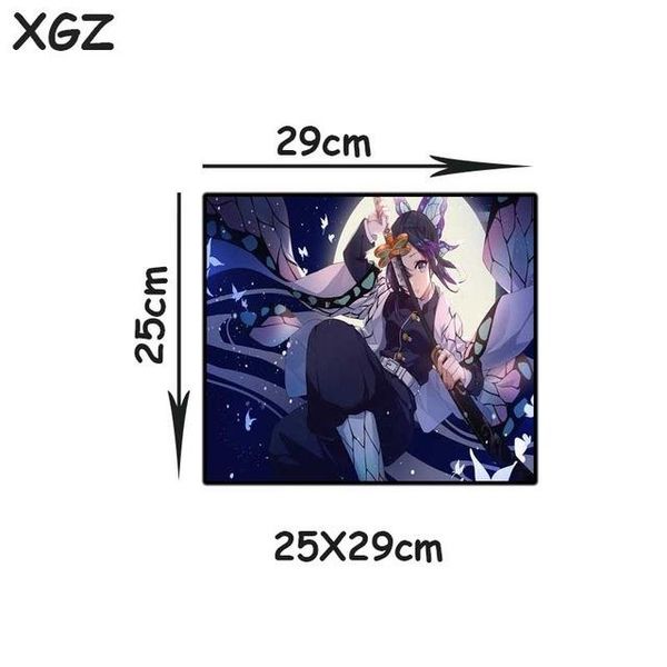 

mouse pads xgz popular anime demon slayer kimetsu no yaiba large mouse pad black lock edge computer table mat speed rubber
