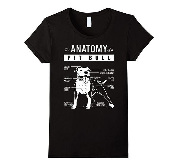 

2019 new fashion cotton t-shirt the anatomy of a pit bull tshirt casual tee shirt