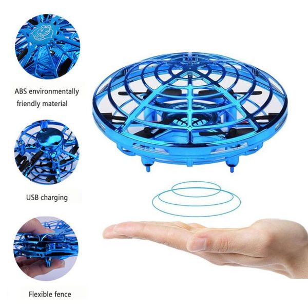 

mini helicopter ufo rc drone infraed hand sensing aircraft electronic model quadcopter flayaball small drohne toys for children