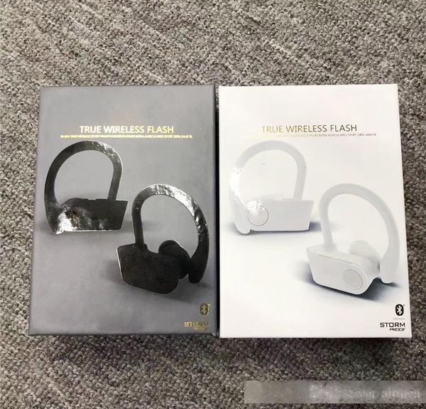 

new true wireless flash headphones blutetooth 5.0 headset portable double ear earphones for ios android cell phone dhl