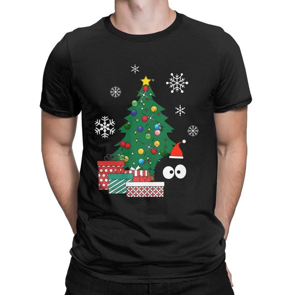 

miyazaki hayao totoro men t shirt soot sprite around the christmas tree vintage tees short sleeve o neck t-shirts plus size