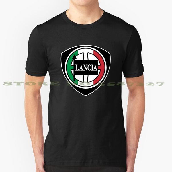 

lancia логотип (италия) черная белая тенниска для мужчин, женщин