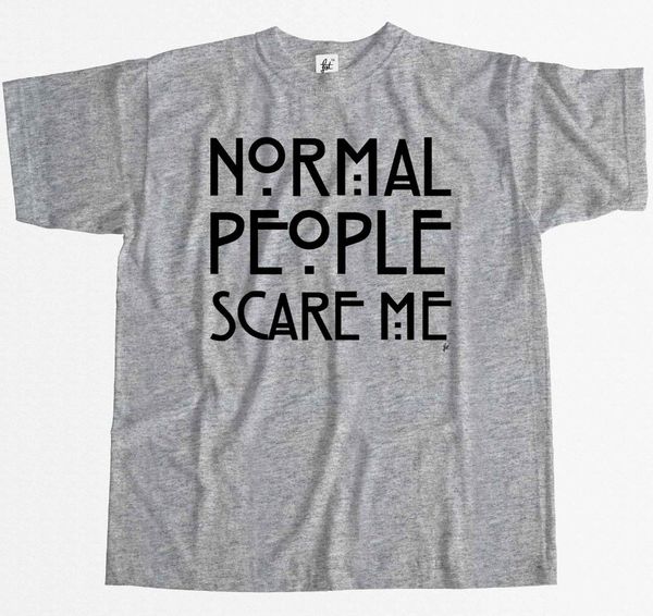 

нормальный человек scare me horror story big bang новый 8 цветов round neck 2019 лето хлопок фитнес одежда фильм футболка