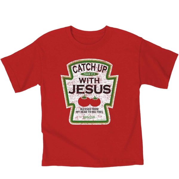 

catch up with jesus christian t-shirt