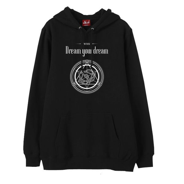 

kpop wjsn album dream your dream same printing pullover hoodies fashion fleece/thin wjsn sweatshirt loose hoodie, Black