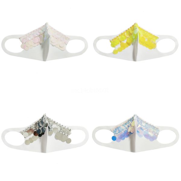 

new bling bling sequins mask summer breatable sunscreen layer cycling mask fasion masks sipping#282#196, Black