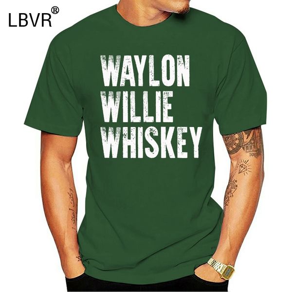 

waylon jennings willie nelson tennessee whiskey cowboy outlaw biker tee t shirt