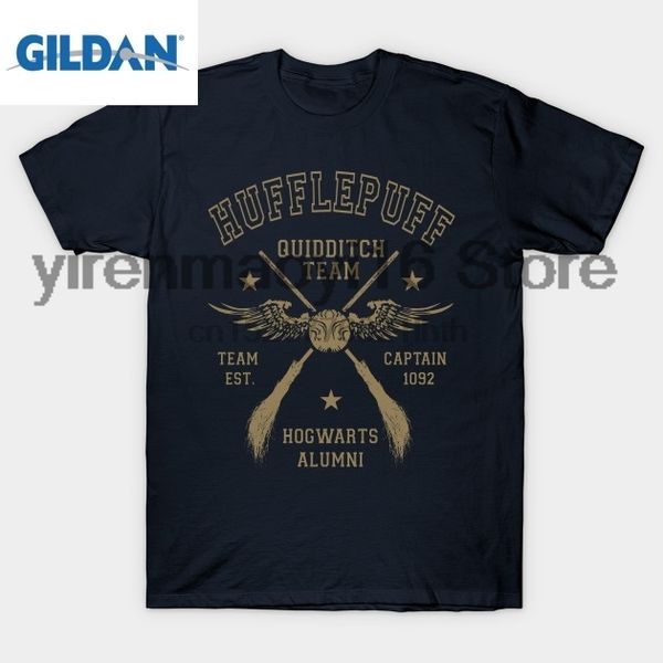 

100% cotton o-neck printed t-shirt hufflepuff quidditch team captain t-shirt