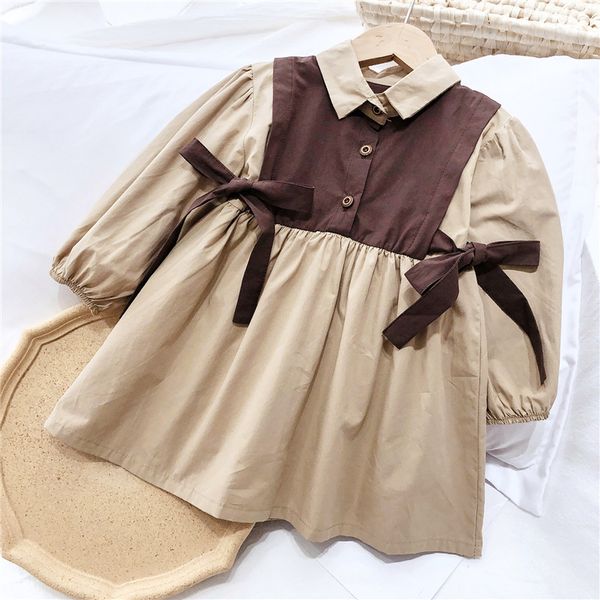 

gooporson fall clothes for kids korean fashion long sleeve princess dress little girls costume vestidos cute children dresses, Red;yellow