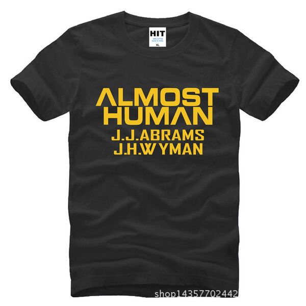 

мужские мужчины почти human письмо печати футболка tshirt мода 2016 новый короткие рукава o шеи хлопка тенниска тройника camisetas masculina