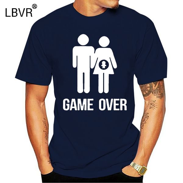 

cotton casual brand game over pregnant funny stag t-shirt