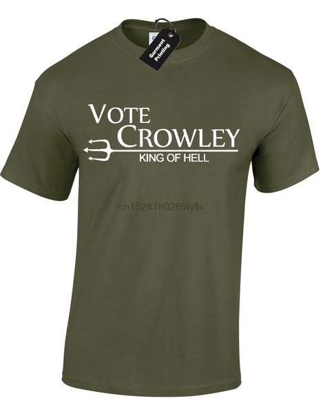 

vote crowley mens t-shirt supernatural fan design winchester sam dean brothers