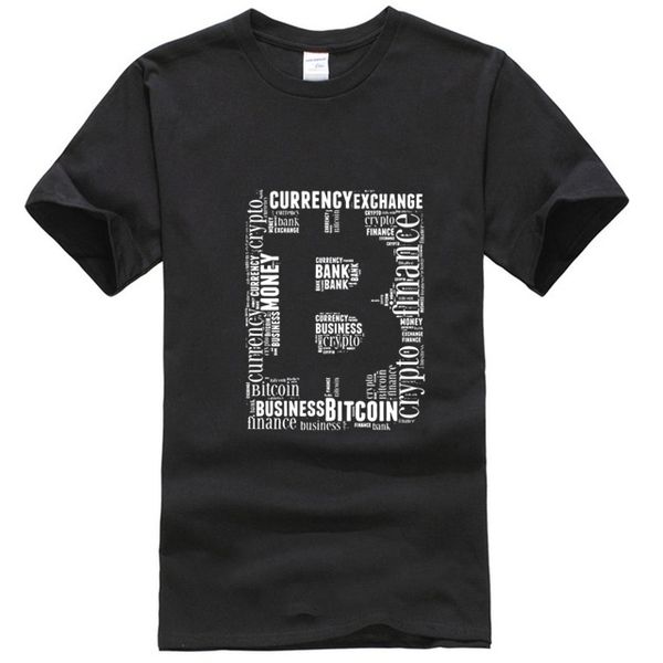 

men t shirts bitcoin logo word art graphics tee shirts teenage round collar t-shirt big size