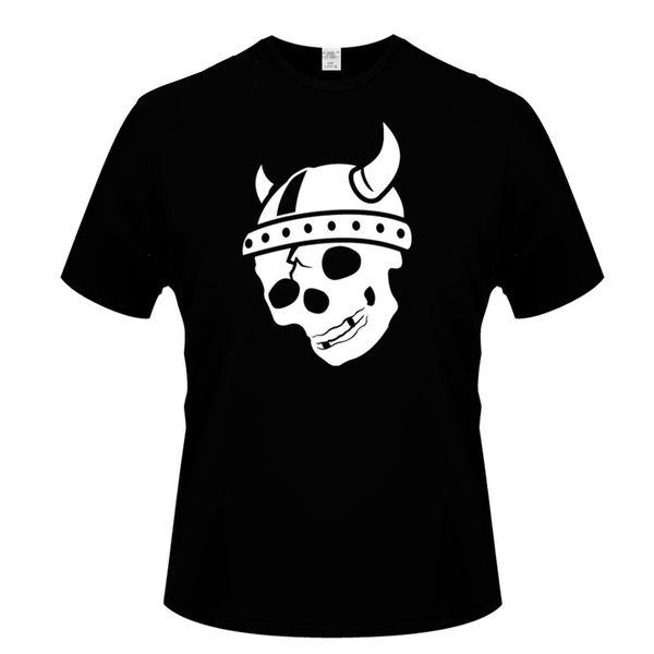 

fashion 2020 summer fearless death viking warrior print men classical comfortable t-shirt short sleeve undershirt