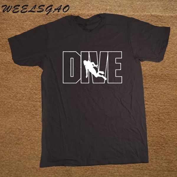 

weelsgao creative design t shirt fashion scuba dive short o-neck t-shirts for men