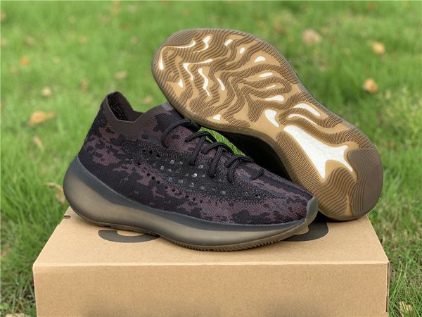 

2020 released authentic 380 onyx black 3m reflective men women running shoes kanye west sports sneakers with original box