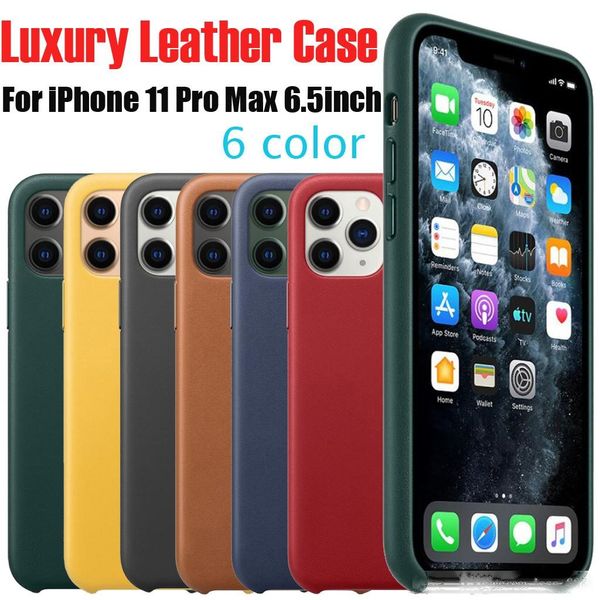 

original real leather case for iphone se 2 11 pro max xs xr x official silky soft-touch shell cover for iphone 7 8 plus with retail