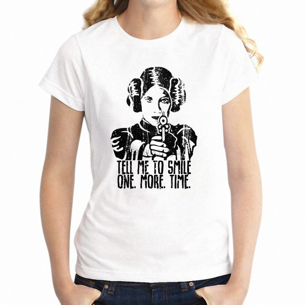 

2020 fashion t shirt women s men s tell me to smell one more time princess leia feminism funny awesome girl s t shirt