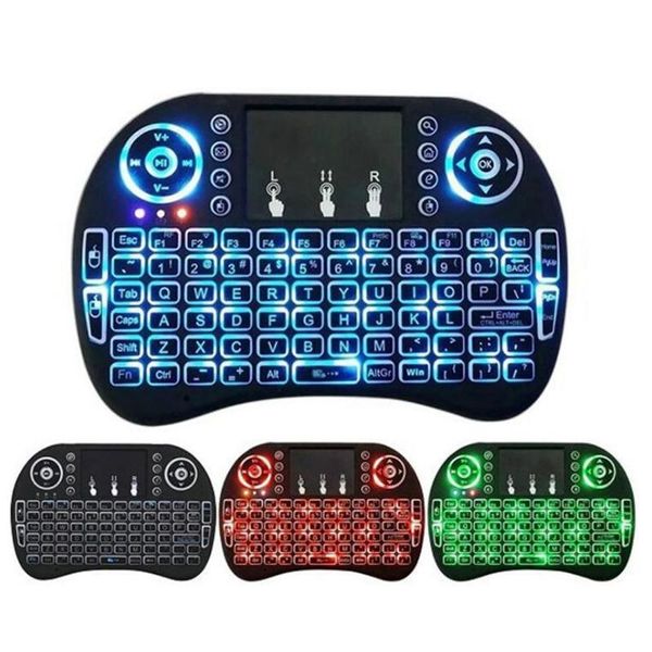 

i8 mini 2.4g wireless keyboard touchpad color backlit air mouse russian spanish for android tv box xbox smart tv pc ps3/ps4 htpc