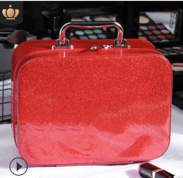 

Make Up Bag Case New Arrival Shinning Urban Beauty Capacity Big Solid Zipper Pu Leather Best Selling Plain Hand Creation