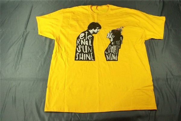 

eternal sunshine of the spotless mind yellow t shirt size 2xl funny design tee shirt