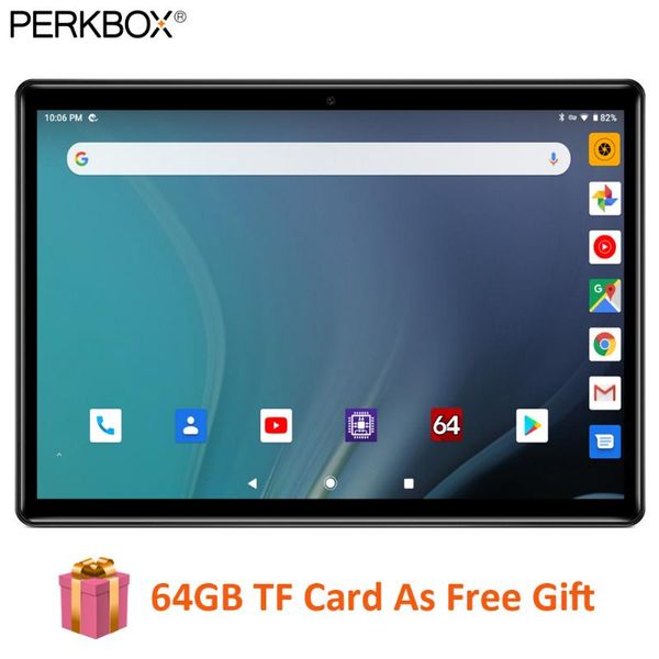 

2020 new edition android 9.0 pie 10 inch tablet 32gb emmc storage hd webcam 5.0mp wifi bluetooth netflix media pad