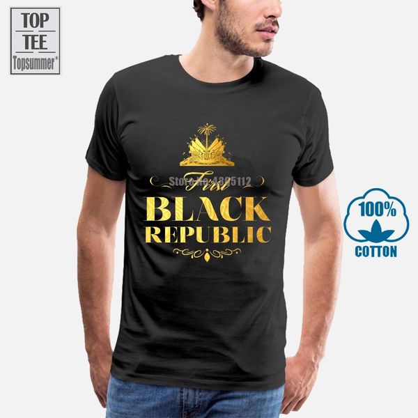 

haiti first black republic gold flag t shirt men t-shirt cotton men tshirt anime t-shirt cotton t-shirts men t shirt man tshirts