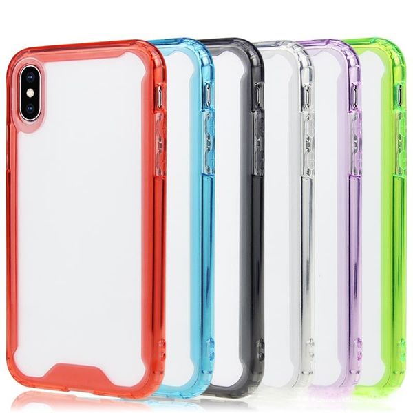 

1.5mm clear acrylic phone cases for iphone xr xs max 6s 8 transparent anti-scratch cellphone case for samsung galaxy s10e s10 plus