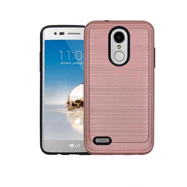 

for lg stylo 4 metropcs aristo 2 metropcs x210 lv3 2018 k8 2018 hybrid armor phone cases carbon fiber case hybrid brushed b