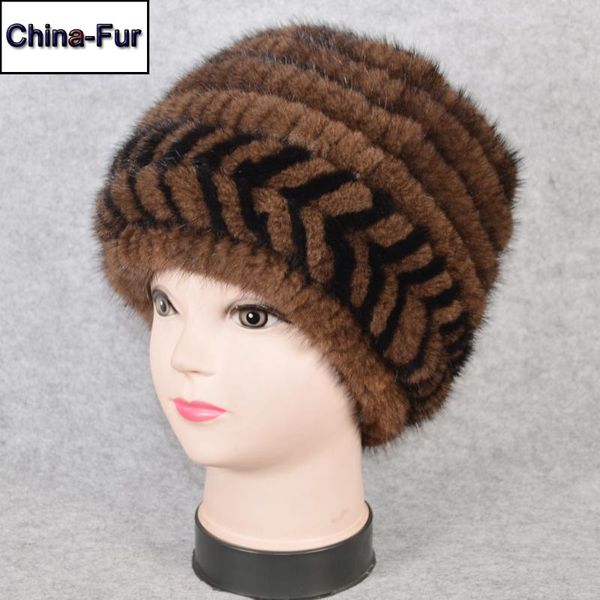 

beanie/skull caps style winter warm girls real hat women knitted natural beanies hats cap, Blue;gray