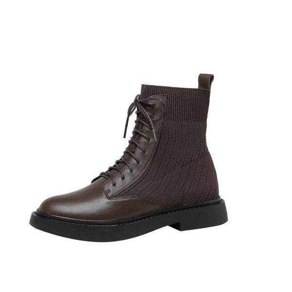 

autumn winter new genuine leather women boots ankle warm female boots cowhide short women shoes, Black