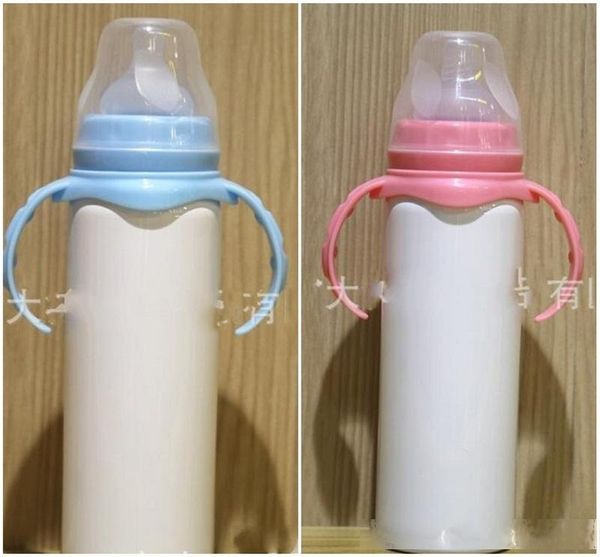 

sublimation blanks baby bottles feeding bottle solid color stainless steel tumblers portable nipple straw with lid sale 19 5ds d2