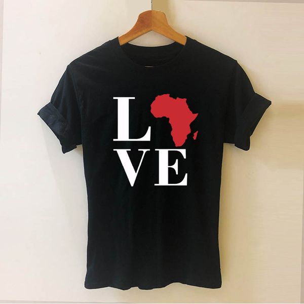 

love africa map summer style cooler t shirt cotton short sleeve funny woman t-shirt tees female tshirt
